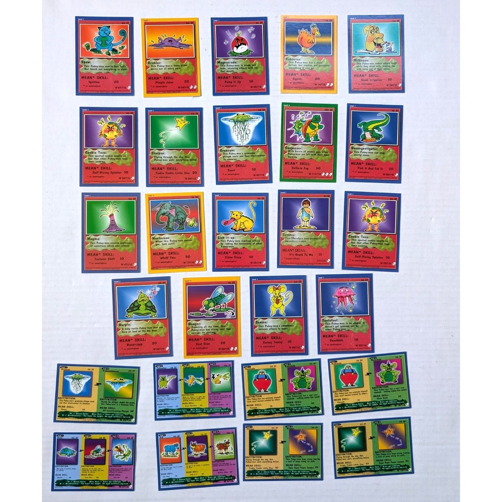 Vintage Pukey-mon Card Lot of‎ 27 Parody TCG 2000 Pacific